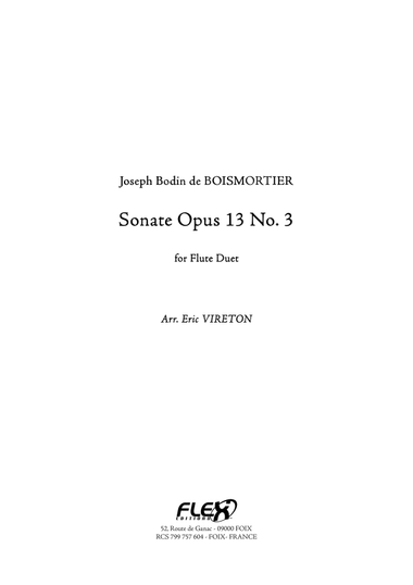 Sonata Opus 13 No. 3
