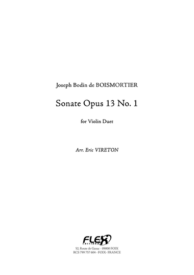Sonata Opus 13 No. 1