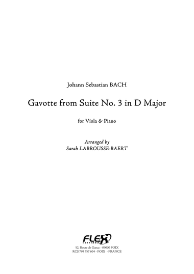 Gavotte from Suite No. 3 in D Major