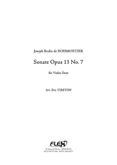 Sonata Opus 13 No. 7