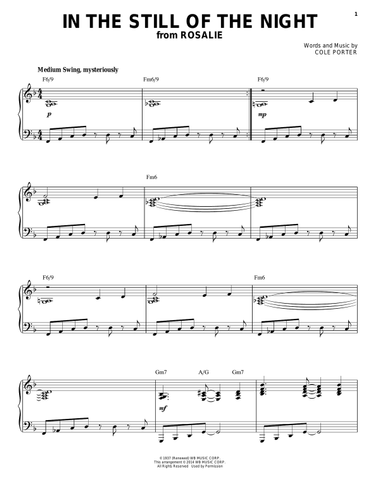 In The Still Of The Night [Jazz version] (arr. Brent Edstrom)