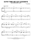Ev'ry Time We Say Goodbye [Jazz version] (arr. Brent Edstrom)
