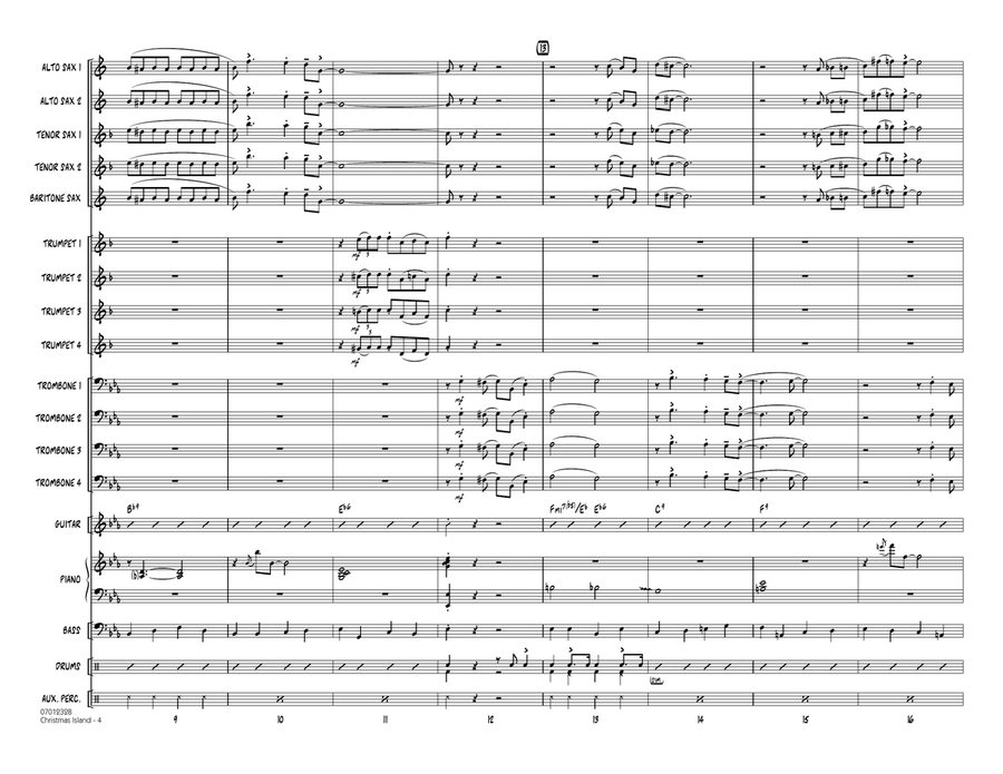 Christmas Island - Conductor Score (Full Score) Jazz Ensemble scores gallery preview page 3