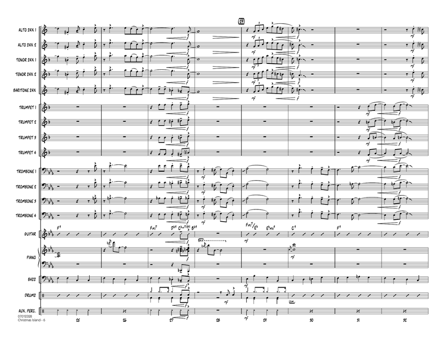 Christmas Island - Conductor Score (Full Score) Jazz Ensemble scores gallery preview page 5