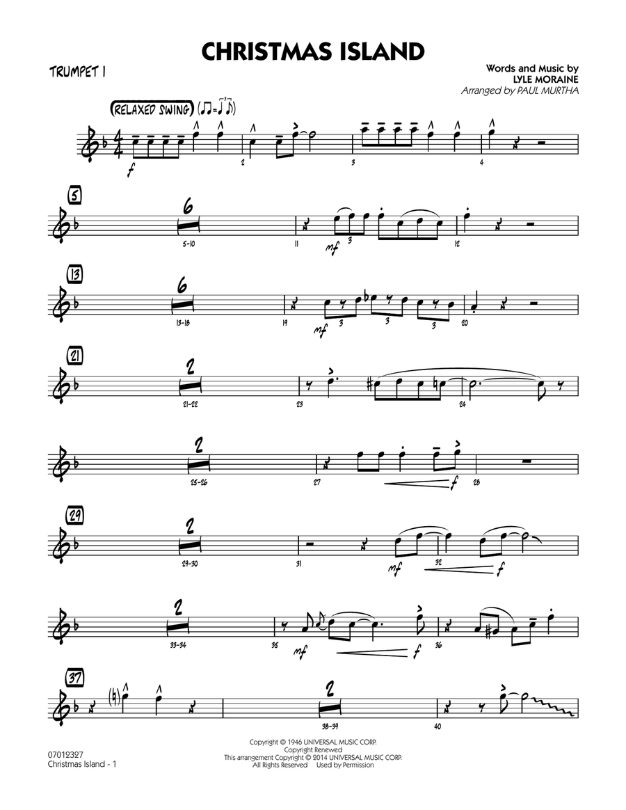 Christmas Island - Trumpet 1 Jazz Ensemble scores gallery preview page 1
