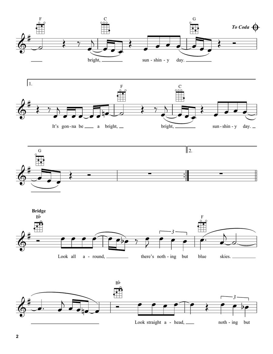 I Can See Clearly Now I Can See Clearly Now Ukulele scores gallery preview page 2