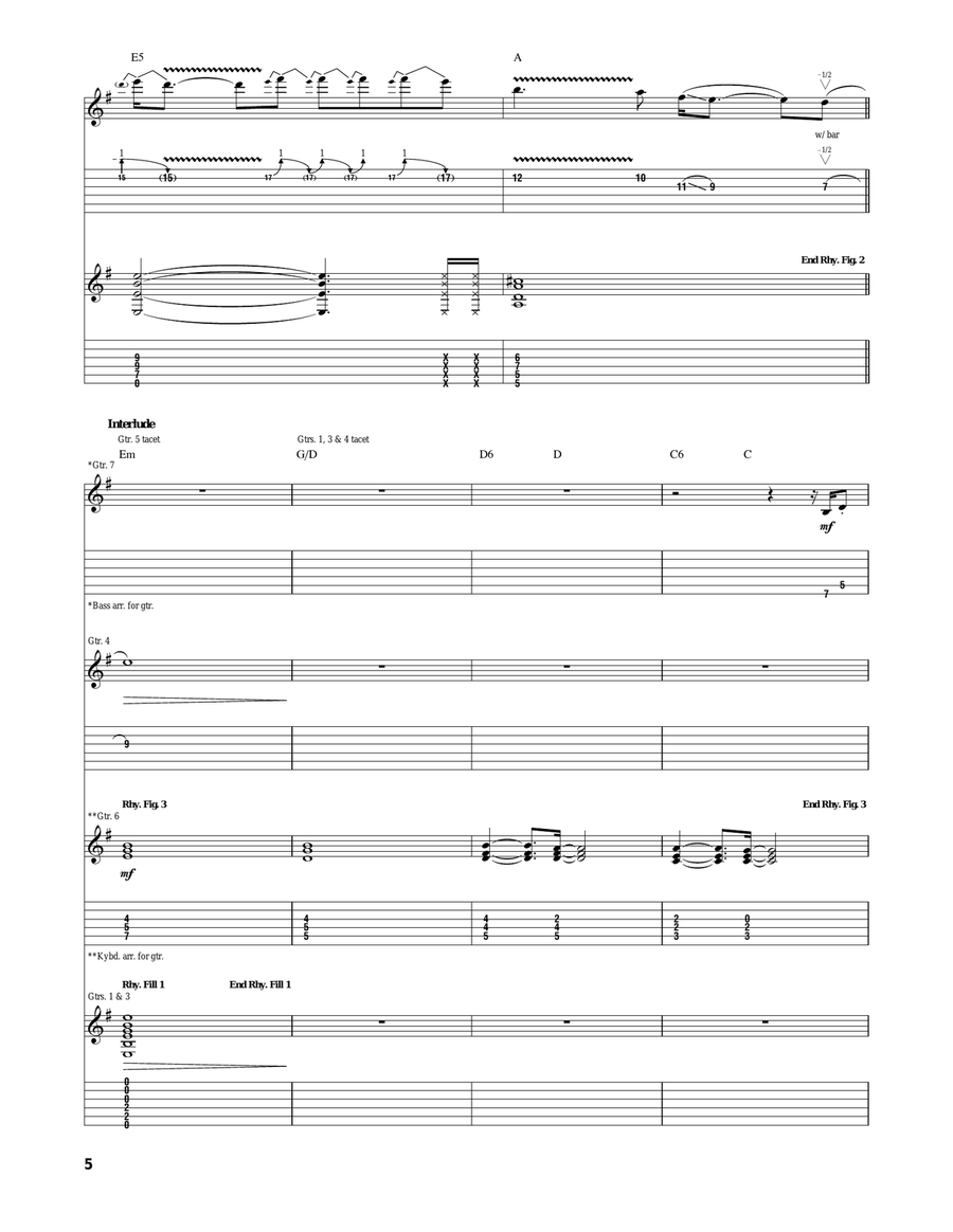 Weight Of Love Weight Of Love Acoustic Guitar scores gallery preview page 4