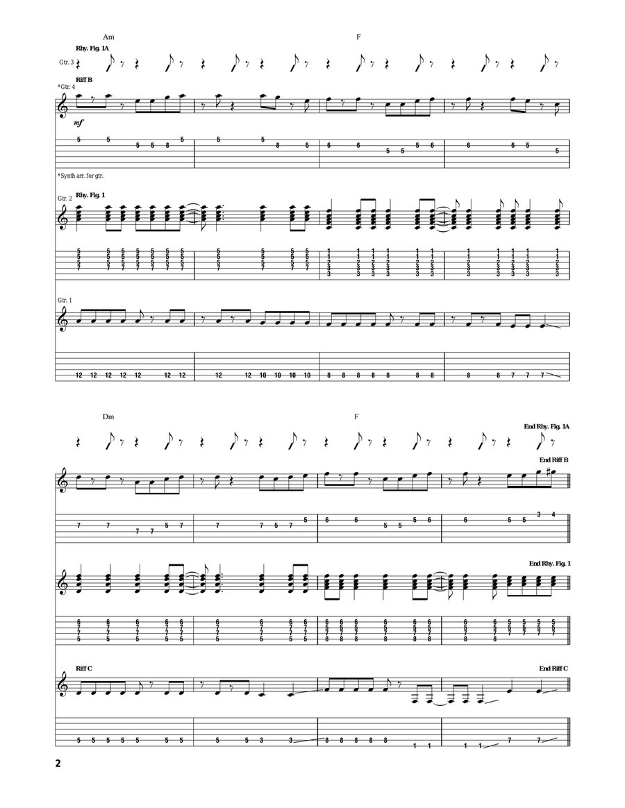 Fever by The Black Keys Acoustic Guitar - Digital Sheet Music page 2