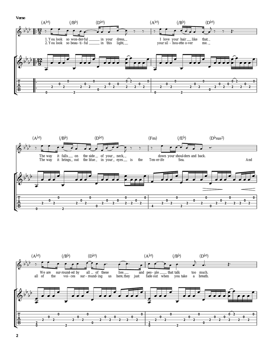 Tenerife Sea Tenerife Sea Acoustic Guitar scores gallery preview page 2