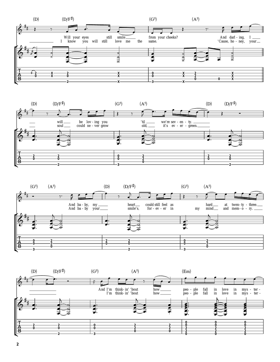 Thinking Out Loud Thinking Out Loud Acoustic Guitar scores gallery preview page 2