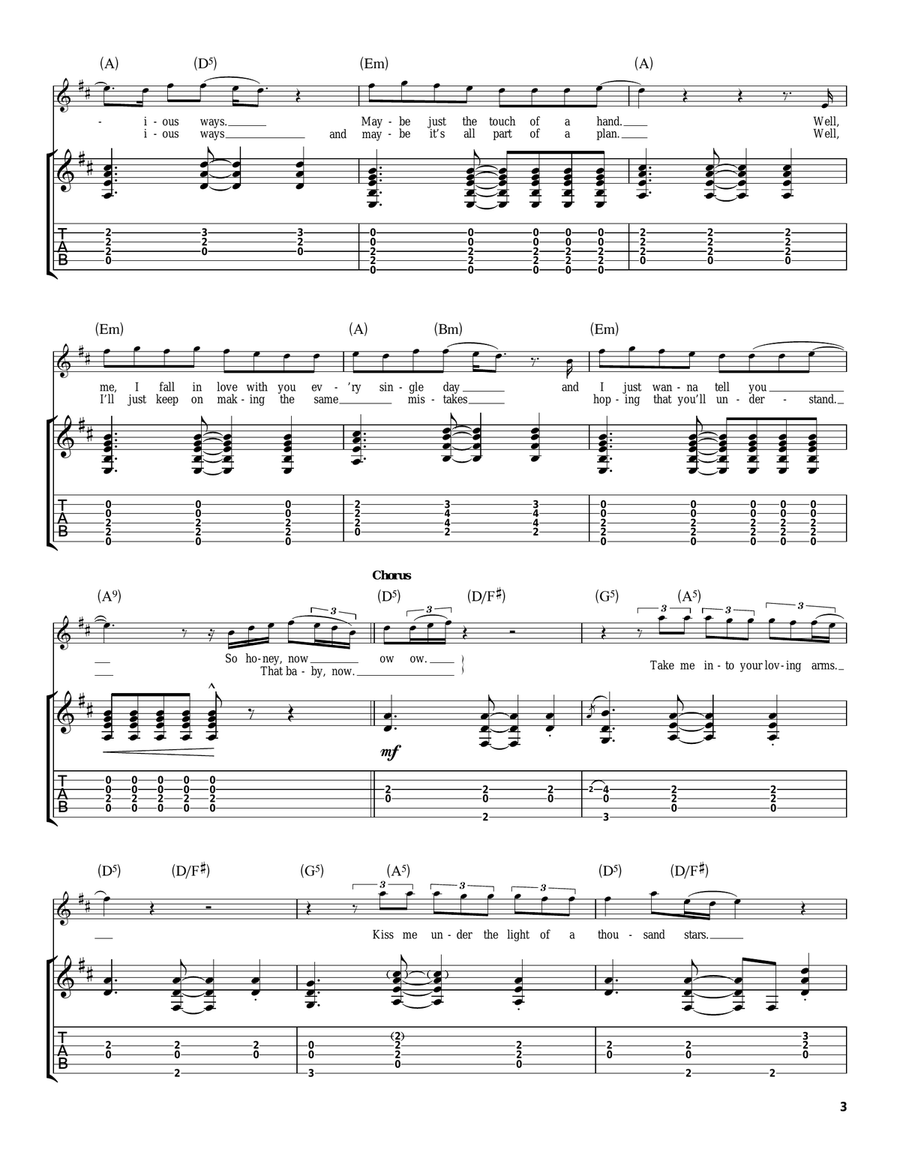 Thinking Out Loud Thinking Out Loud Acoustic Guitar scores gallery preview page 3
