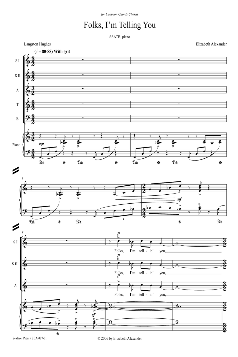 Folks, I’m Telling You Folks, I’m Telling You SSATB scores gallery preview page 4