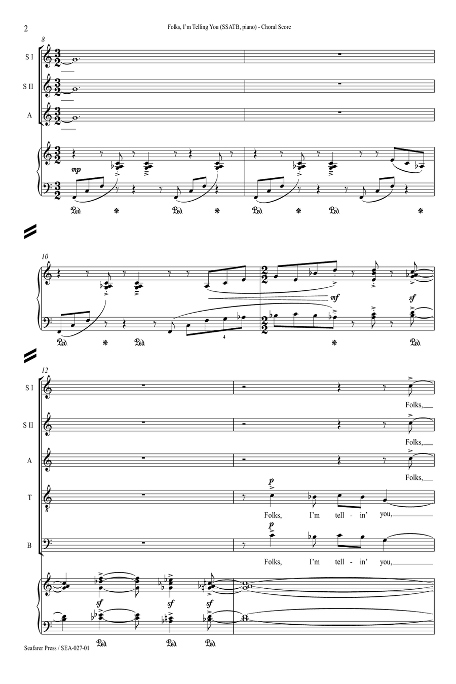 Folks, I’m Telling You Folks, I’m Telling You SSATB scores gallery preview page 5