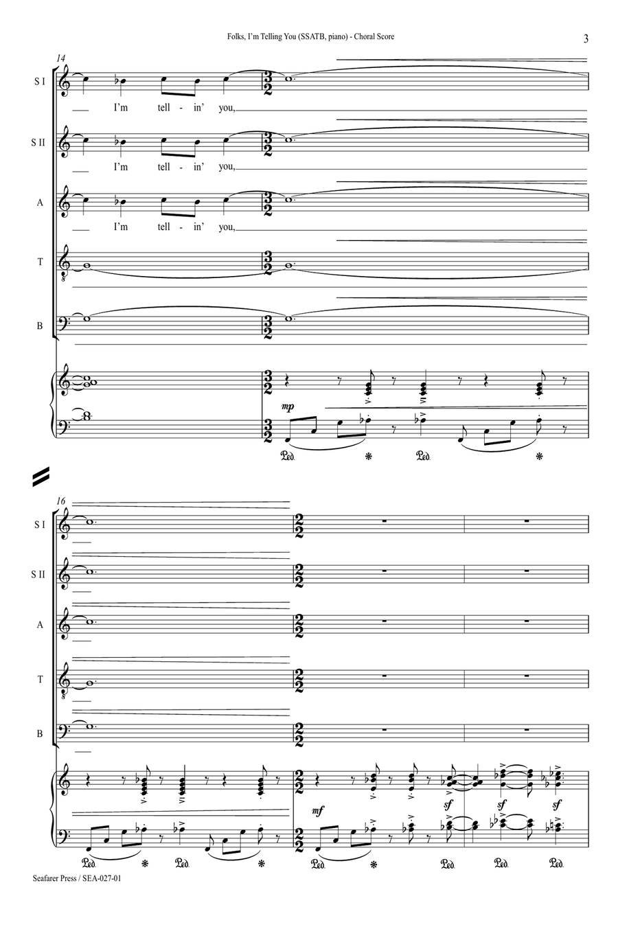 Folks, I’m Telling You Folks, I’m Telling You SSATB scores gallery preview page 6