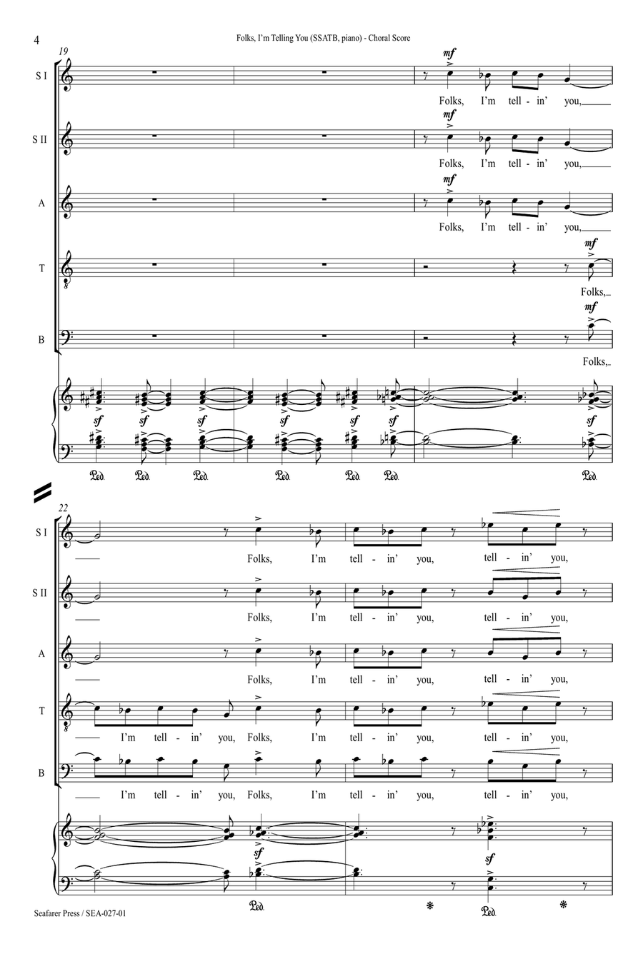 Folks, I’m Telling You Folks, I’m Telling You SSATB scores gallery preview page 7