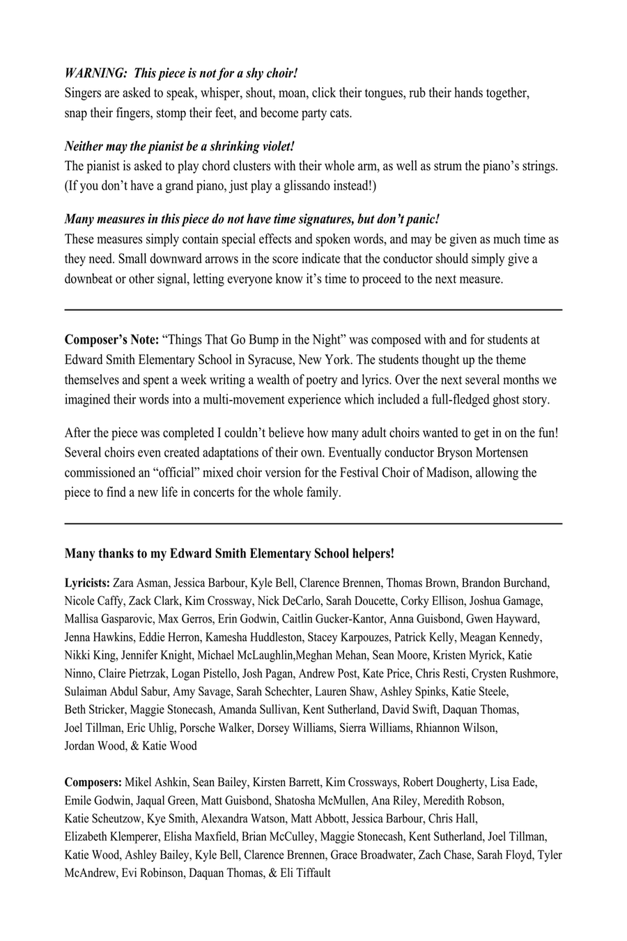 Things That Go Bump in the Night 4-Part scores gallery preview page 5