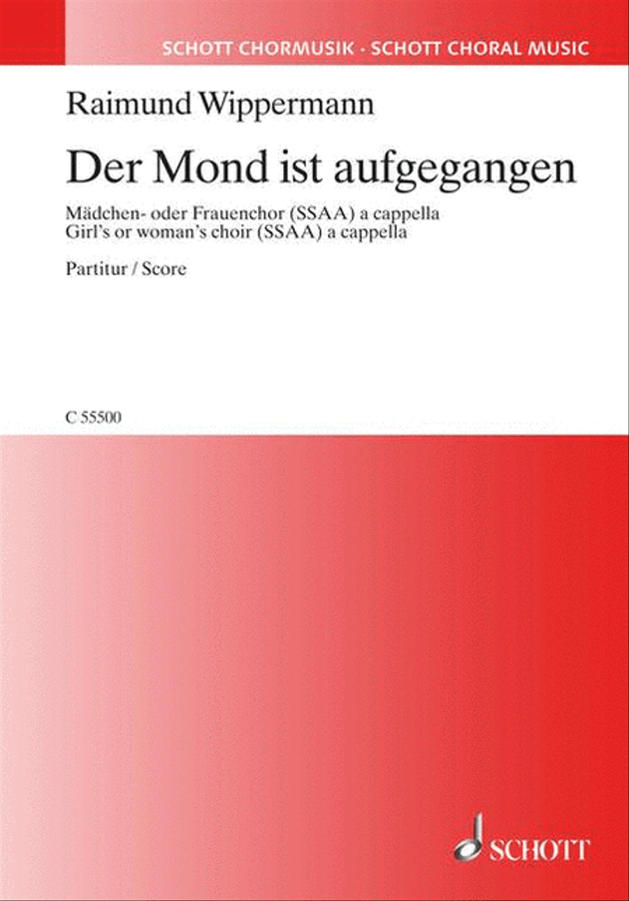 Der Mond Ist Aufgegangen Ssaa A Cappella, German SSAA scores gallery preview page 1
