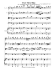 I Saw Three Ships (score), arranged for string quartet or flute quartet with harp or keyboard