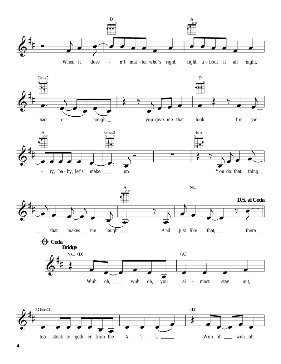 Stuck Like Glue Stuck Like Glue Ukulele scores gallery preview page 4