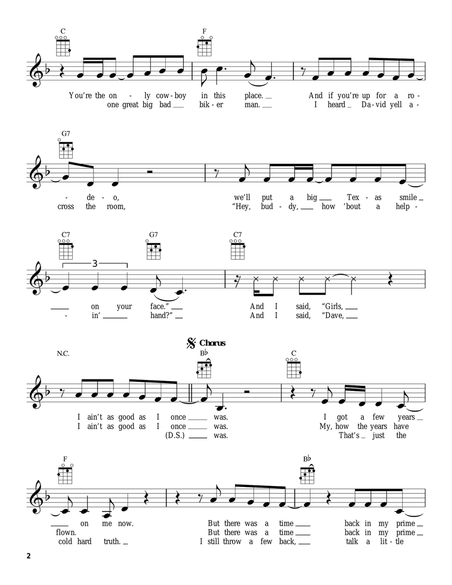 As Good As I Once Was Ukulele scores gallery preview page 2