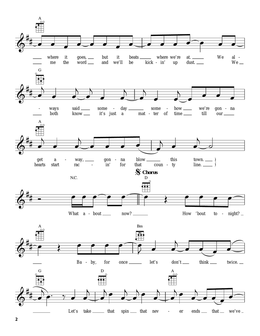 What About Now What About Now Ukulele scores gallery preview page 2