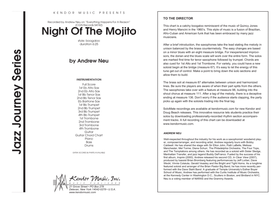 Night Of The Mojito - Conductor Score (Full Score) Jazz Ensemble scores gallery preview page 1