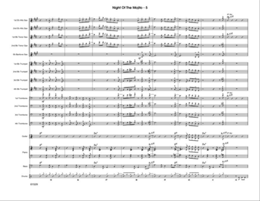 Night Of The Mojito - Conductor Score (Full Score) Jazz Ensemble scores gallery preview page 6