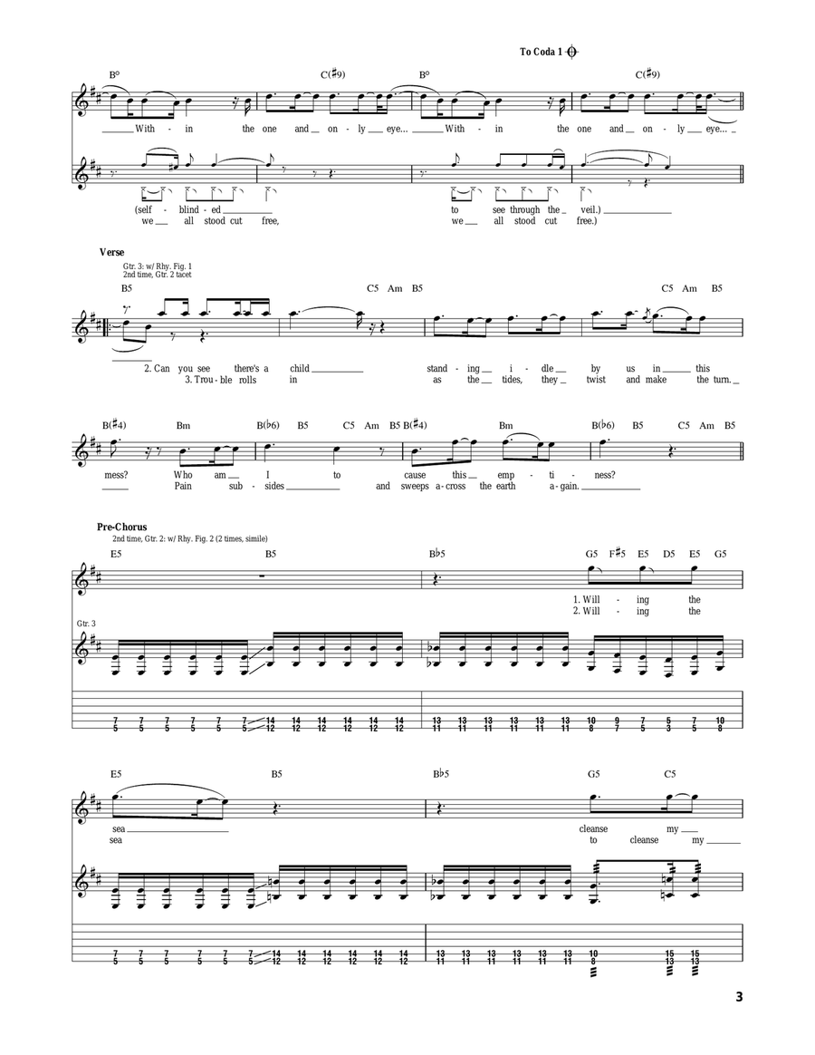 Diamond In The Witch House Acoustic Guitar scores gallery preview page 3