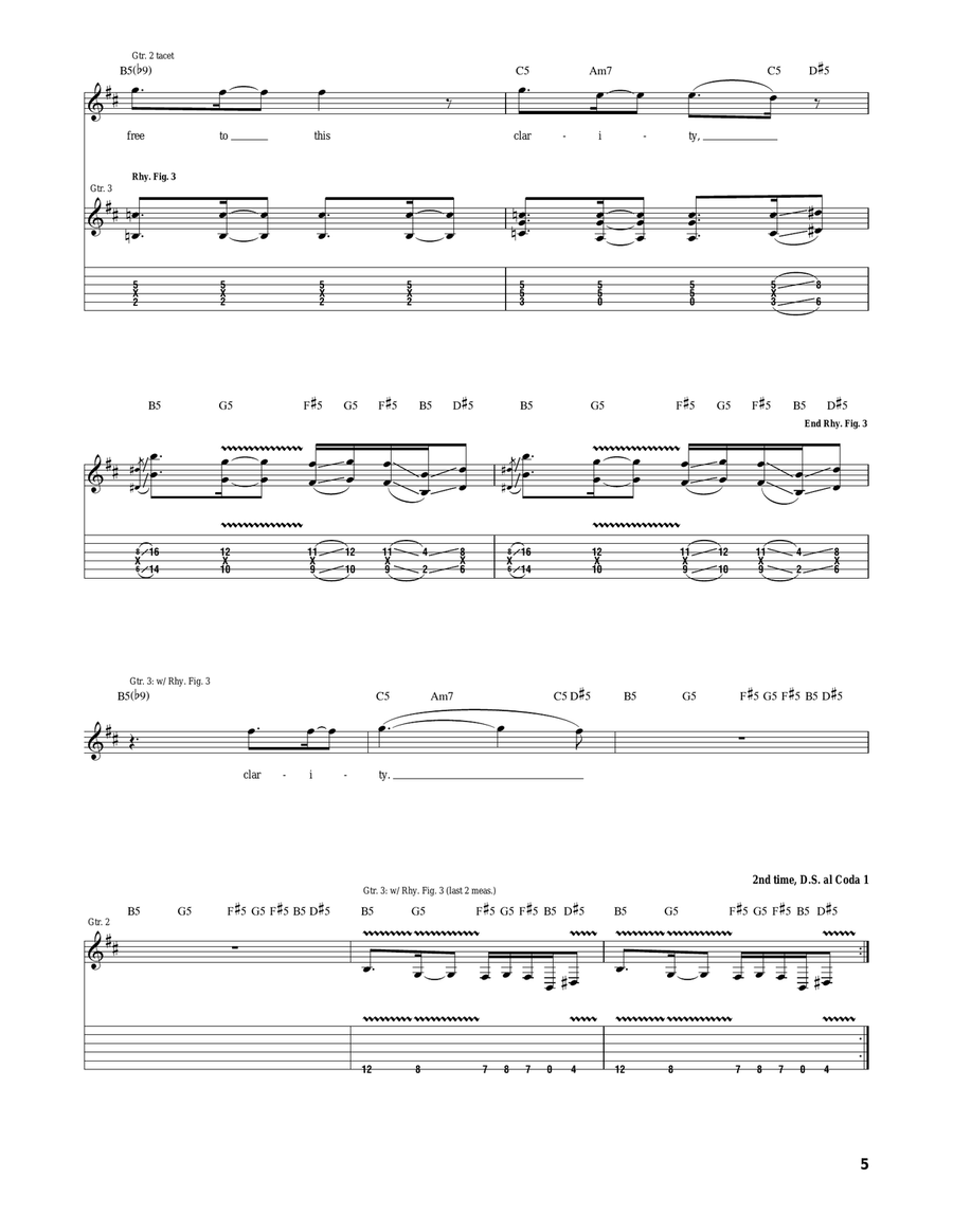 Diamond In The Witch House Acoustic Guitar scores gallery preview page 5