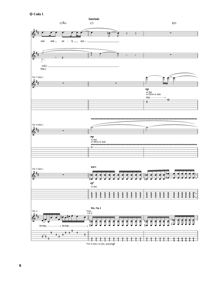 Diamond In The Witch House Acoustic Guitar scores gallery preview page 6