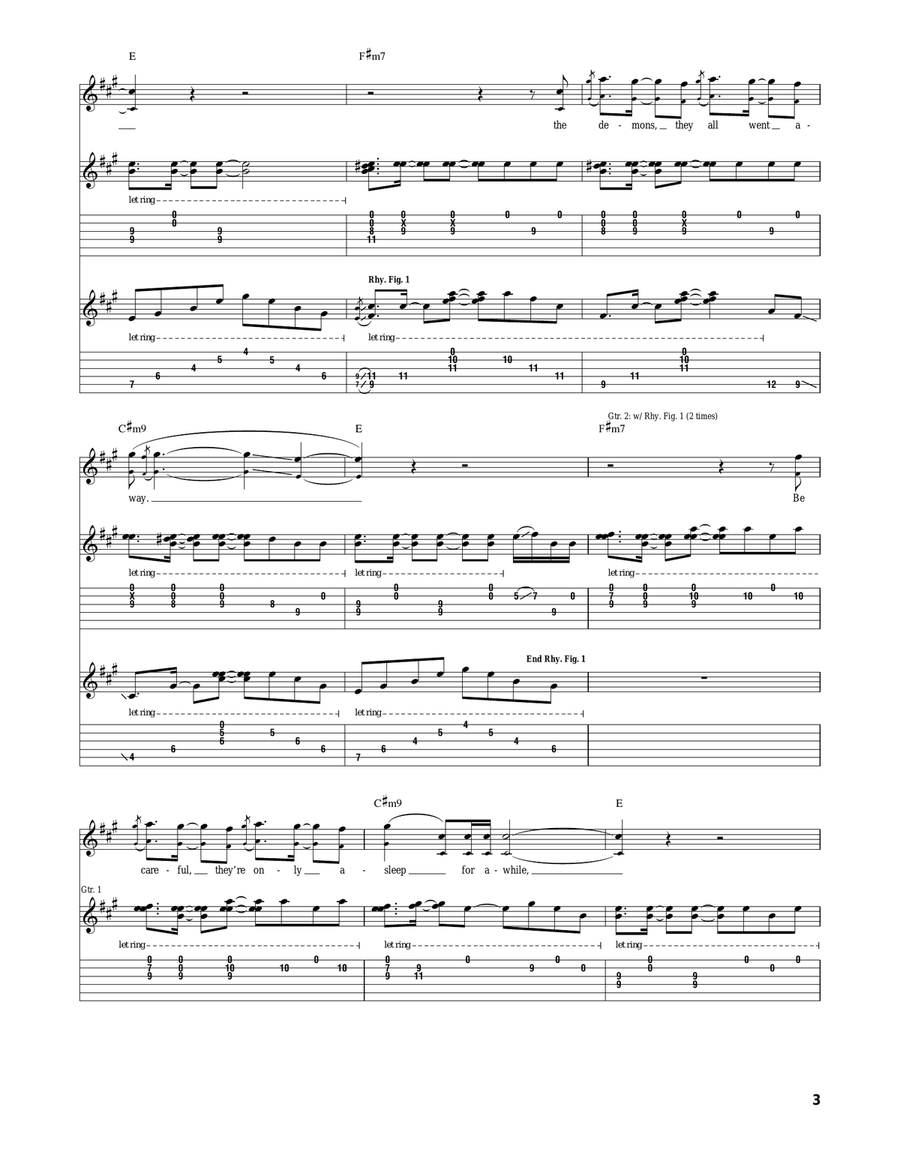 Asleep In The Deep Asleep In The Deep Acoustic Guitar scores gallery preview page 3