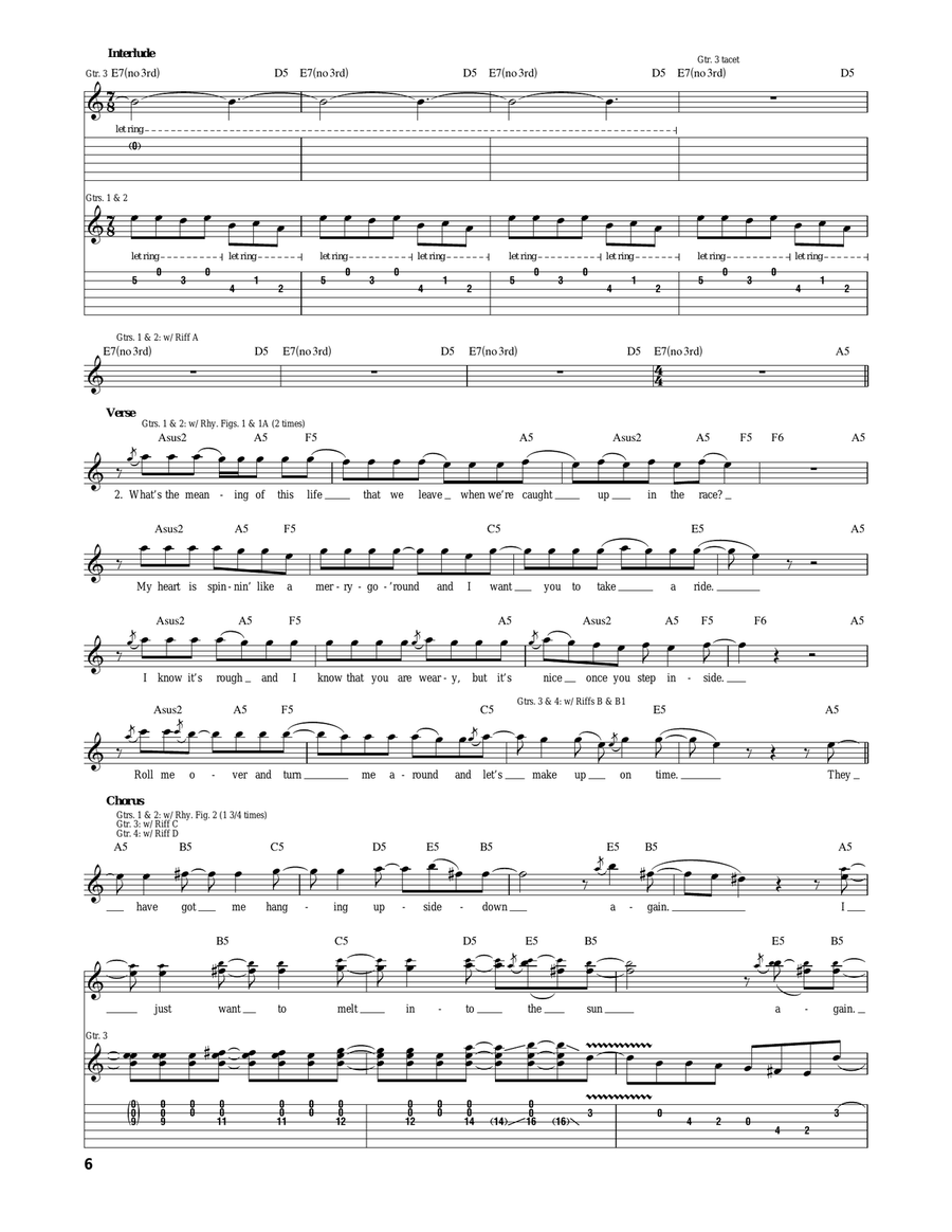 Once More 'Round The Sun Once More 'Round The Sun Acoustic Guitar scores gallery preview page 6