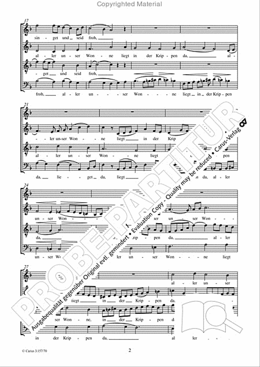 Do you come, light of the Gentiles? (Weihnachtslied) 4-Part scores gallery preview page 3