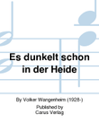 Es dunkelt schon in der Heide