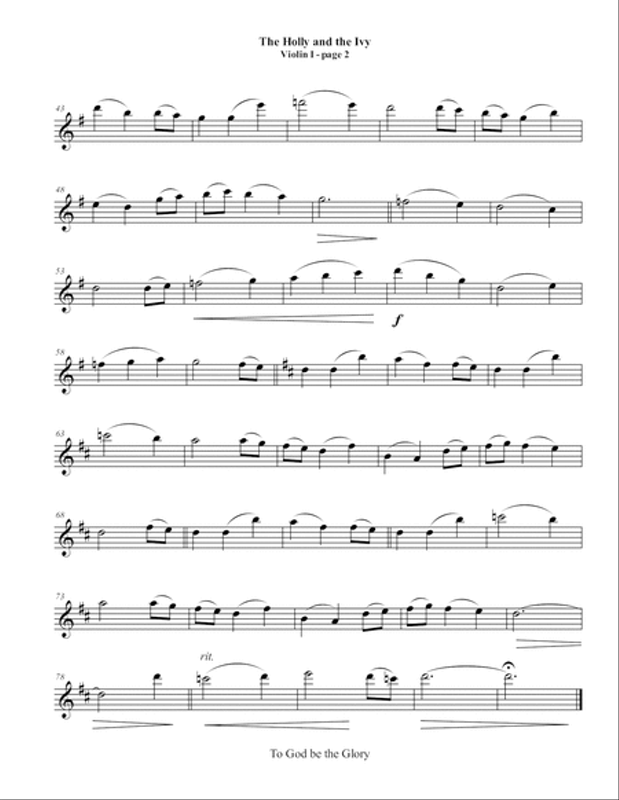 The Holly and the Ivy String Quartet scores gallery preview page 4