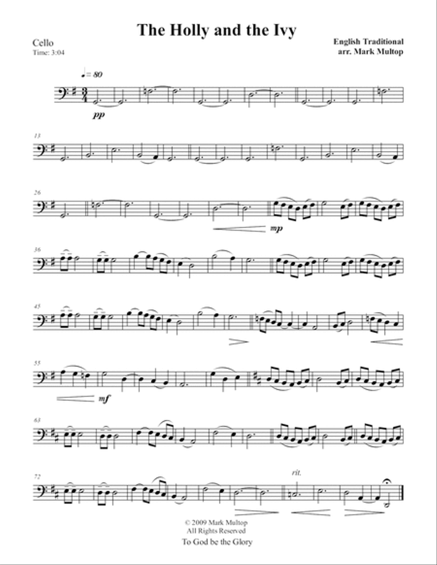 The Holly and the Ivy String Quartet scores gallery preview page 5
