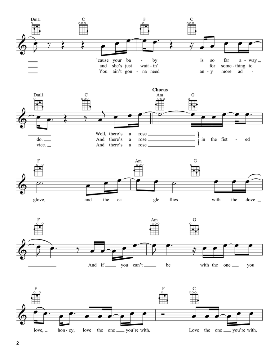 Love The One You're With Love The One You're With Ukulele scores gallery preview page 2