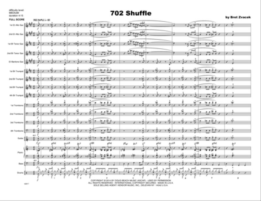 702 Shuffle - Conductor Score (Full Score) Jazz Ensemble scores gallery preview page 2