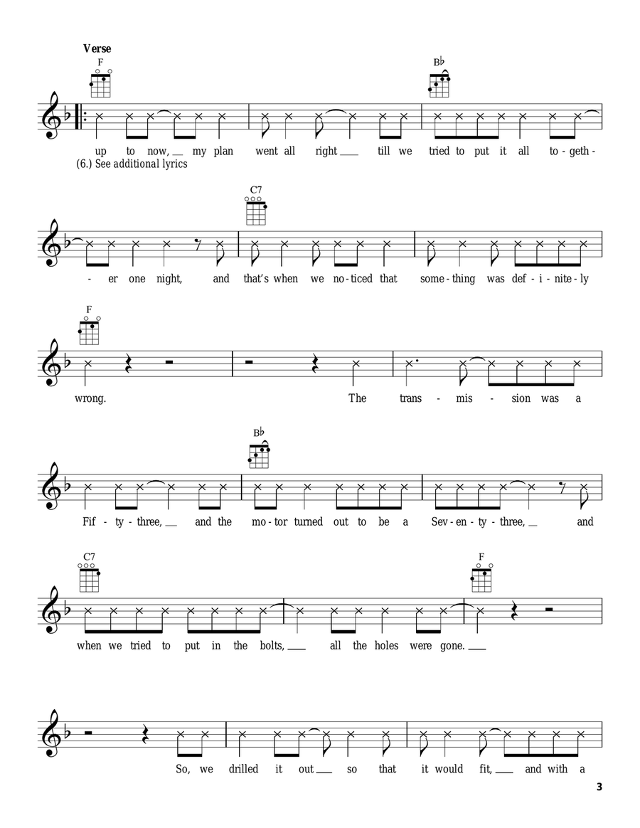 One Piece At A Time One Piece At A Time Ukulele scores gallery preview page 3