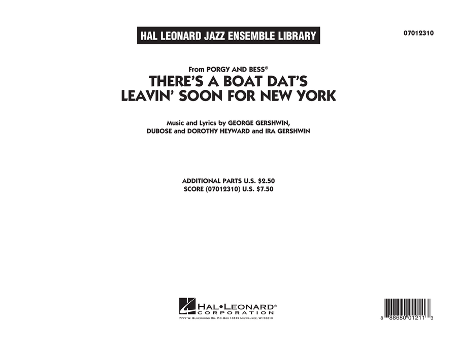 There's a Boat Dat's Leavin' Soon for New York (from Porgy & Bess) - Conductor Score (Full Score) Jazz Ensemble scores gallery preview page 1