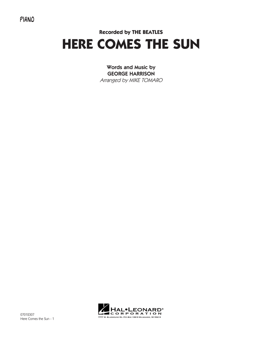 Here Comes the Sun - Piano Jazz Ensemble scores gallery preview page 1