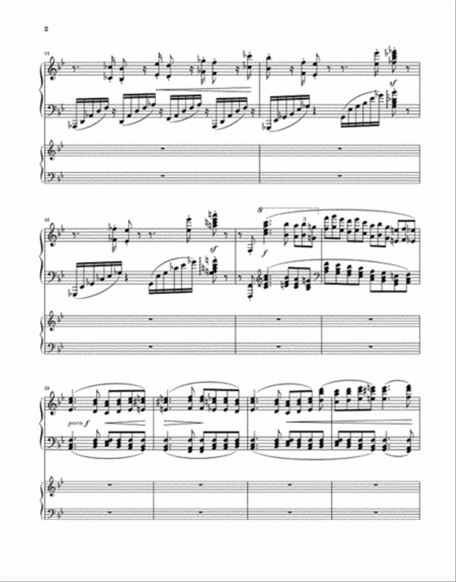 Piano Concerto No. 2 in B-flat Major, Op. 83 Piano Reduction Piano Solo scores gallery preview page 3