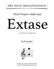 DUPARC: Extase (transposed to 9 keys: E, E-flat, D, D-flat, C, B, B-flat, A, A-flat major)