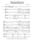 Blessed Is He Who Comes In The Name Of The Lord (Solo with SATB) mini preview