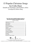 15 Popular Christmas Songs for Cello Duet (Suitable for beginning / intermediate cellists)
