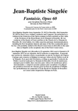 Jean-Baptiste Singelée Fantaisie, Opus 60 pour Saxophone Baryton et Piano, revised by Paul Wehage