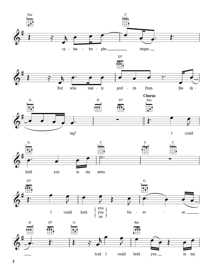 Hold You In My Arms Hold You In My Arms Ukulele scores gallery preview page 2
