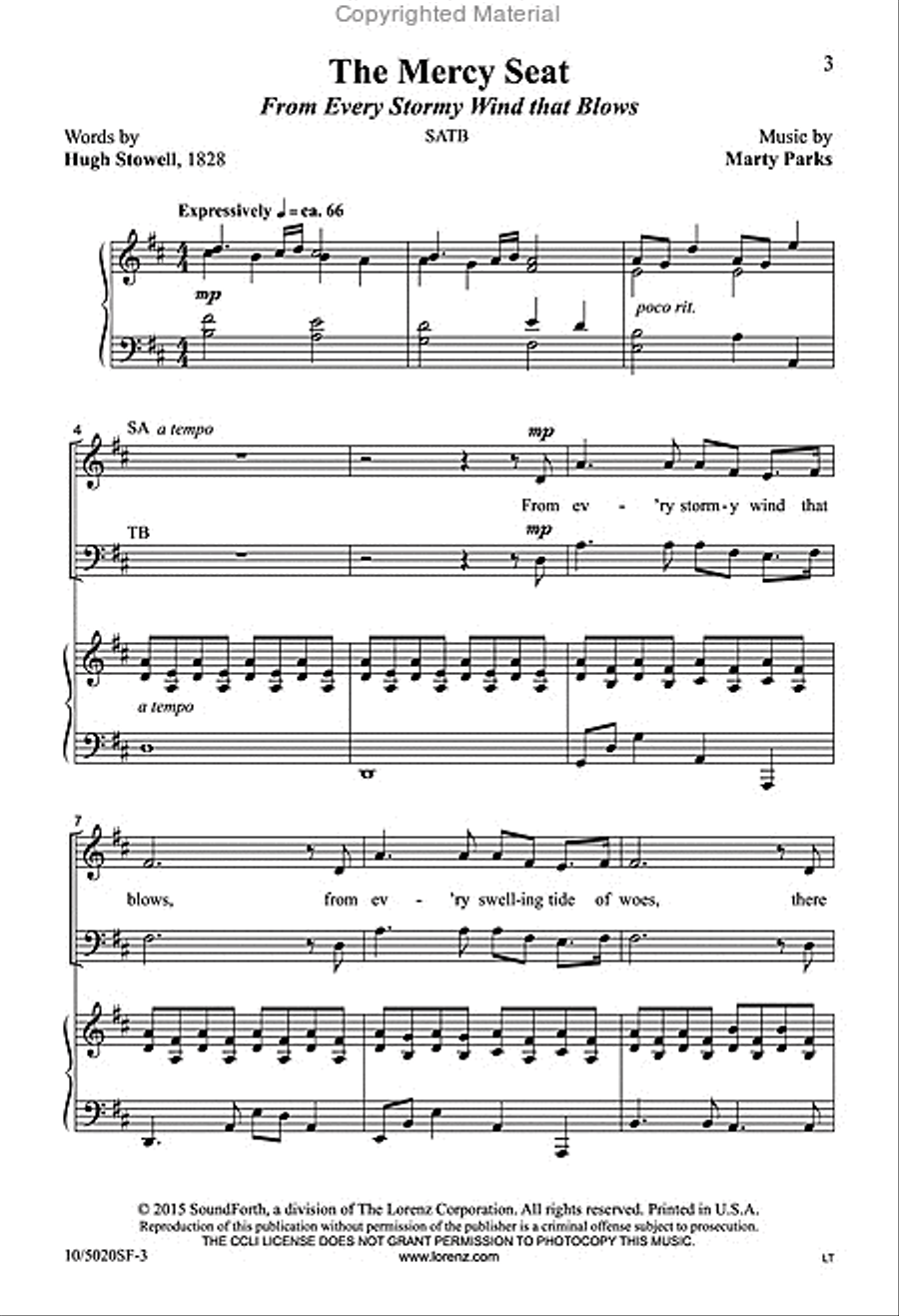 The Mercy Seat 4-Part scores gallery preview page 2