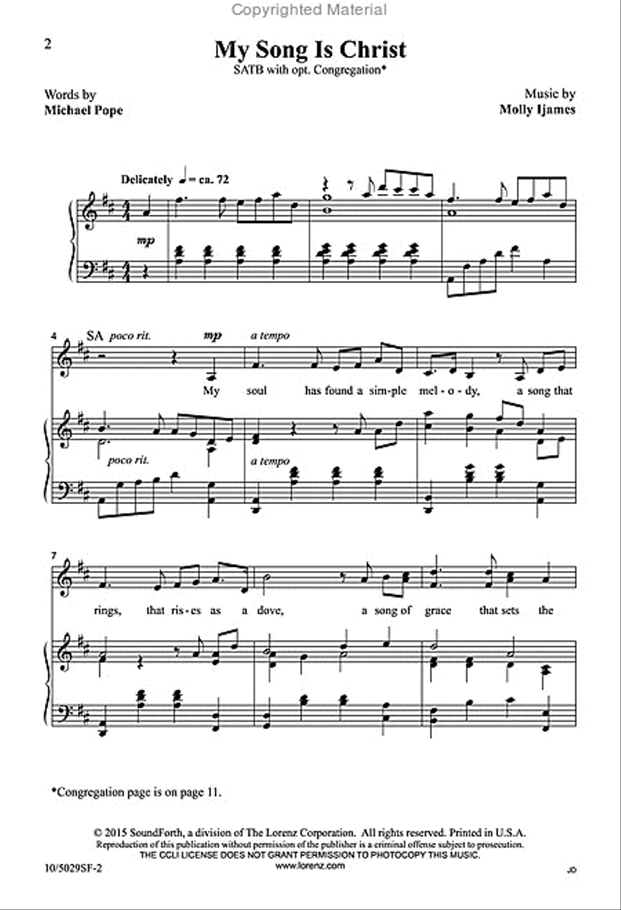 My Song Is Christ My Song Is Christ 4-Part scores gallery preview page 2