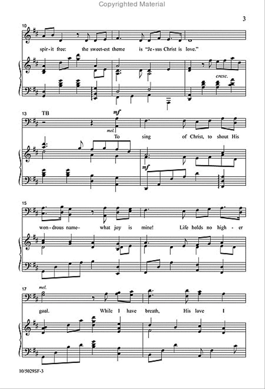 My Song Is Christ My Song Is Christ 4-Part scores gallery preview page 3